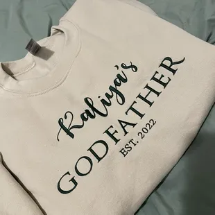 custom embroidered sweatshirt