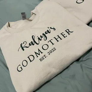 custom embroidered sweatshirt