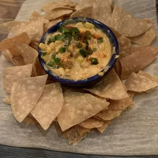 Mexican street corn dip and chips