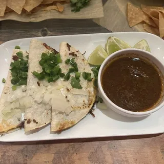 Birria-Style Barbacoa Mulitas