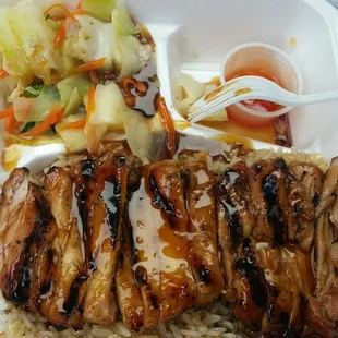 Lunch special (minus the egg roll I ate!)