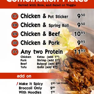 a menu for a restaurant