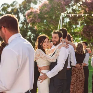 Everyone on the dance floor with us after our first dance.