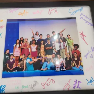 Autographed cast photo for donation/auction