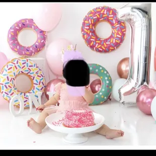 Studio set up for cake smash photo