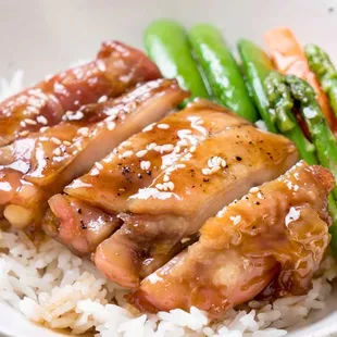 a close up of a plate of food