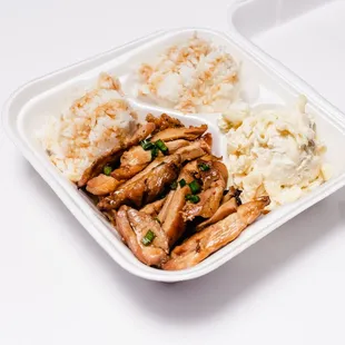 a close up of a container of food