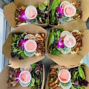 a variety of food items