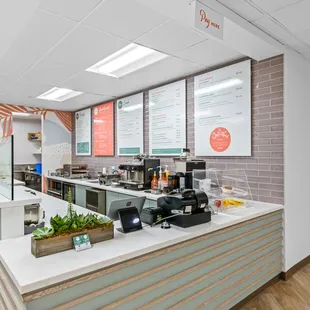 the interior of the cafe