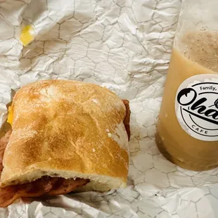 Canadian Bacon Cheddar Sandwich