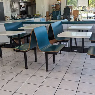 a view of the dining area