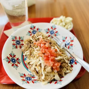 a plate of food on a table
