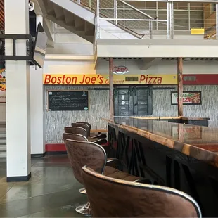 Bar counter in atrium