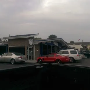 cars parked in a parking lot