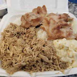 Kalua Pork and BBQ Chicken