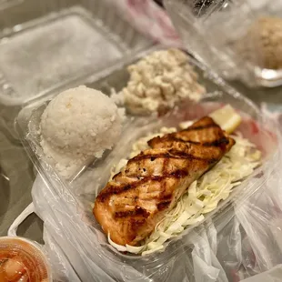 a meal in plastic containers