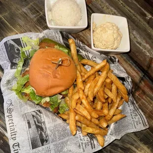Katzu chicken + side of macaroni salad and rice