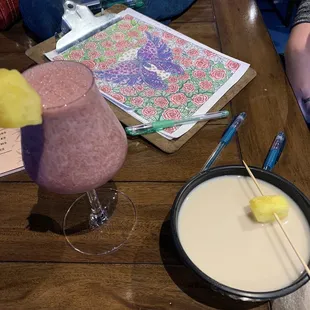 Kava smoothie and kracken.