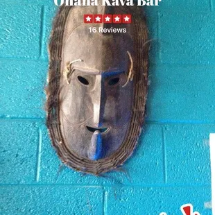 a mask on the wall