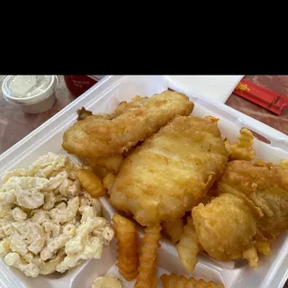 Fish & Chips w/ Mac Salad