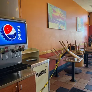 8/26/22 Self service drinks, take out only now