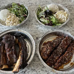 special menu items (teriyaki beef ribs and guava bbq pork ribs)