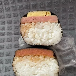 Tocino spam &amp; spam and egg musubi