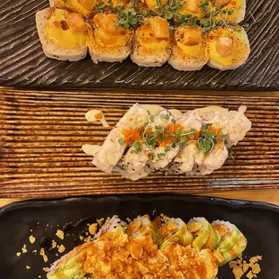 two different types of sushi