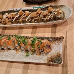 Pretty good rolls but the Samuari roll was missing ginger, Leche de Tigre sauce but had good ohana sauce