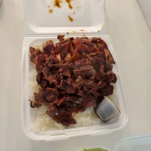 Beef chicken teriyaki