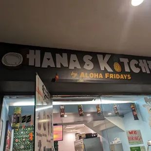 the front of the restaurant