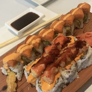 Red Dragon Roll and Angry California Roll