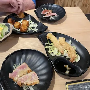 sushi, sashimi, sushi and sashimi, food