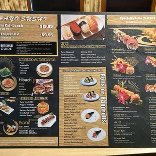 AYCE Lunch Menu 12/2024