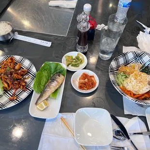 plates of food on a table