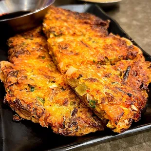 Kimchi pancakes