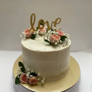 Semi-Naked Vanilla Cake (Anniversary)