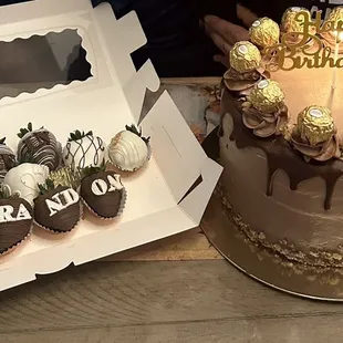 Chocolate Cake and Strawberries