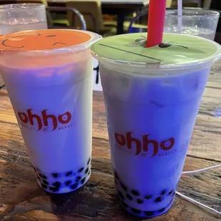 taro and coconut boba