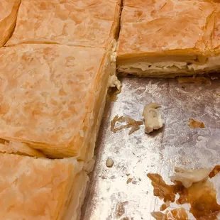 a close up of a piece of baklava