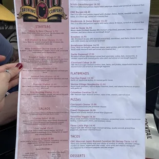 Food menu May 2022