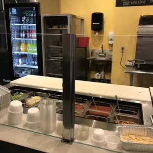 Nice neat serving area