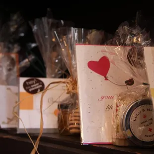 Gift wrapped items and cards