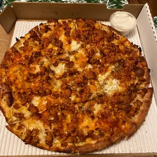 Medium Vegan Firebird with Vegan ranch (my non vegan family prefers the vegan version of the Firebird!)