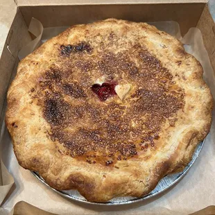a pie in a box