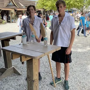 The boys with Spears