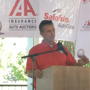 Mr. Urban Meyer at the 25th annual Red Cross Golf Outing! Go Bucks!  Go Team IAA!
