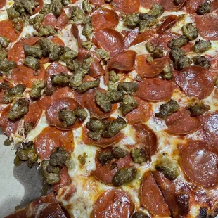 Pepperoni and sausage