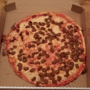 a pizza in a pizza box