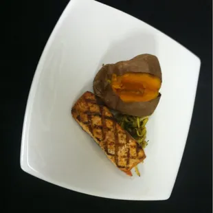 Salmon and sweat potato in Cutlers